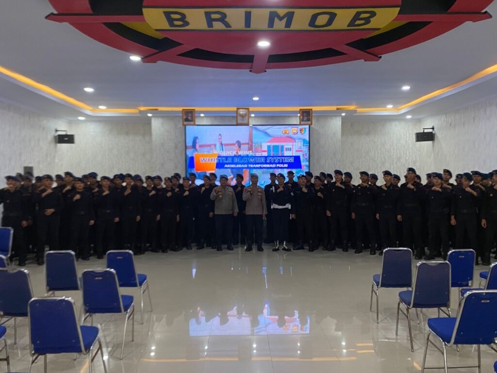 Bidpropam Polda Bengkulu Gelar Sosialisasi Whistle Blower System dan SP4N LAPOR di Satbrimobda Bengkulu