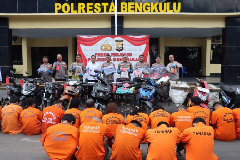 Polresta Bengkulu Gelar Konferensi Pers Keberhasilan Selama Operasi Musang Nala 2025