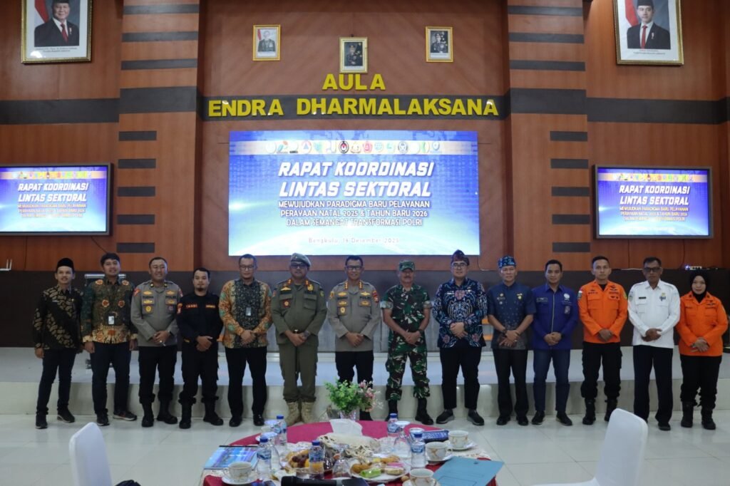 Rakor Linsek Operasi Lilin 2025-Nataru, Polresta Bengkulu Siapkan 4 Pos dan 120 Personel