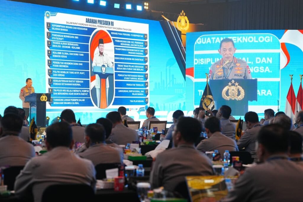 Beri Arahan di Rapim Polri, Kapolri Tegaskan Dukung-Kawal Penuh Program Pemerintah