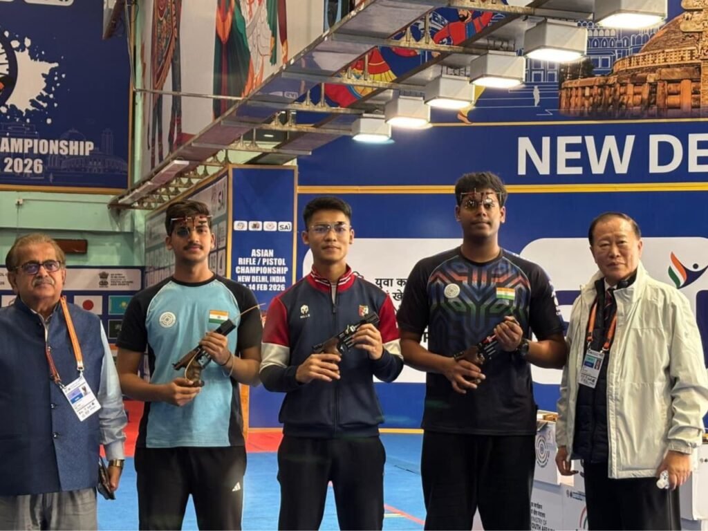 PRESTASI GEMILANG ANGGOTA BRIMOB POLRI : BRIPTU MUHAMAD FAWWAZ ADITIA FARREL RAIH MEDALI EMAS DAN PECAHKAN REKOR DUNIA DI AJANG ASIAN RIFLE/PISTOL CHAMPIONSHIP 2026 INDIA