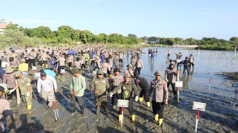 Green Policing Polda Aceh, Tanam 10 Ribu Mangrove untuk Perkuat Ketahanan Ekologi dan Ekonomi Desa Pesisir